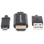 Cablu MHL Adaptor Micro-USB 5-pin la HDMI, pentru conectare Smartphone la TV,    Manhattan 151498
